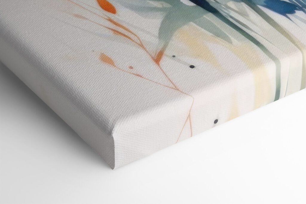 A painting of flowers and leaves A painting of flowers and leaves