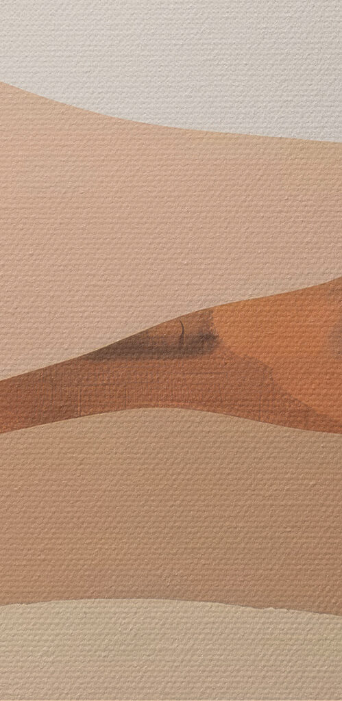 A painting of a desert landscape