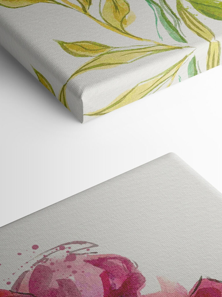 Painting of flowers and leaves