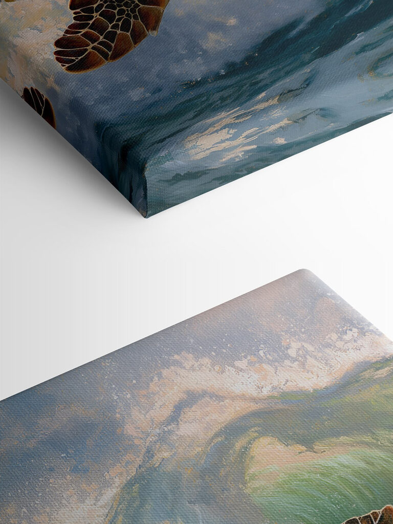 Sea turtle swimming in the ocean