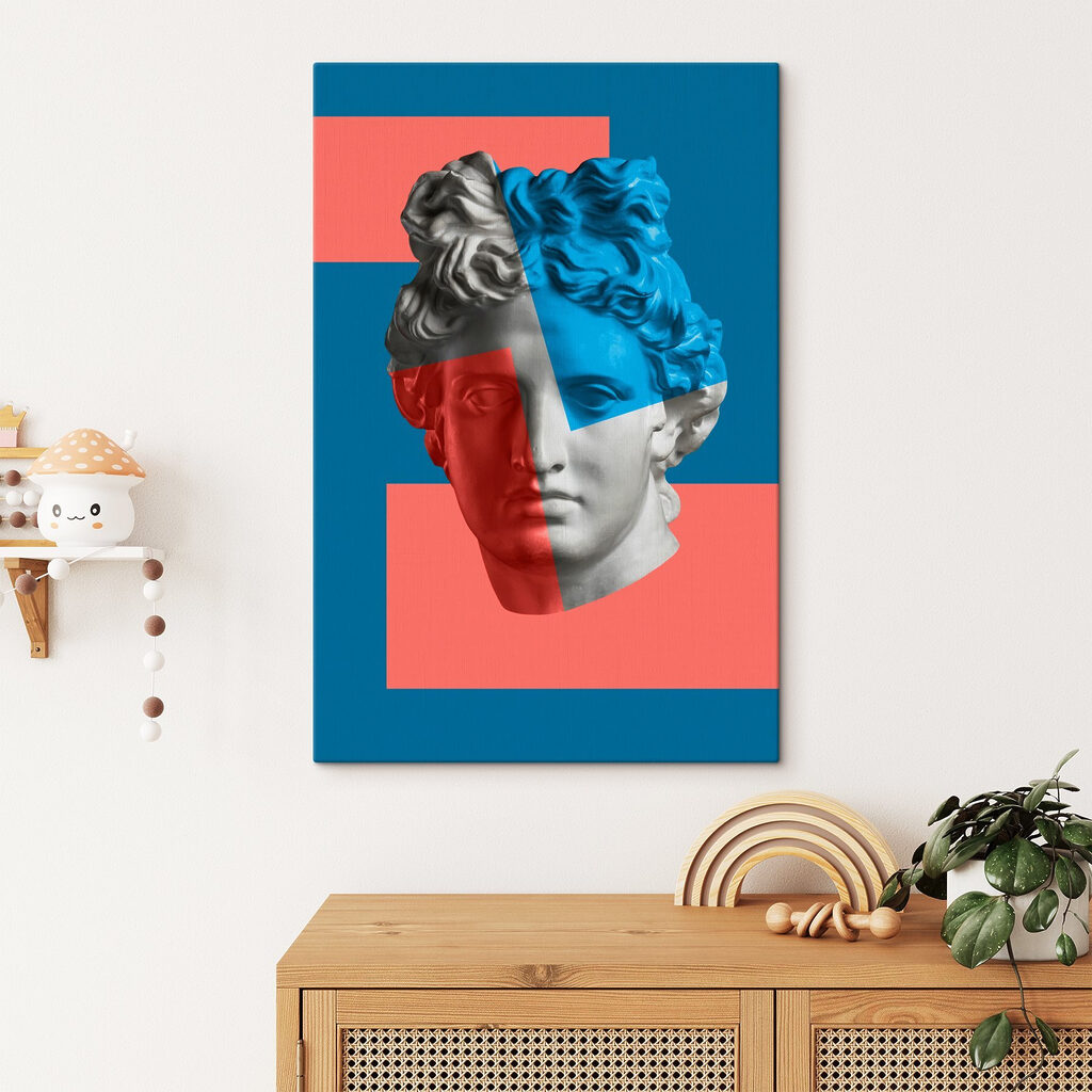 A statue of a man's head