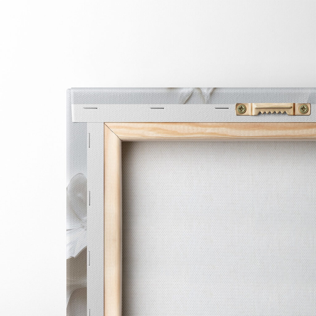 White wall with flowers