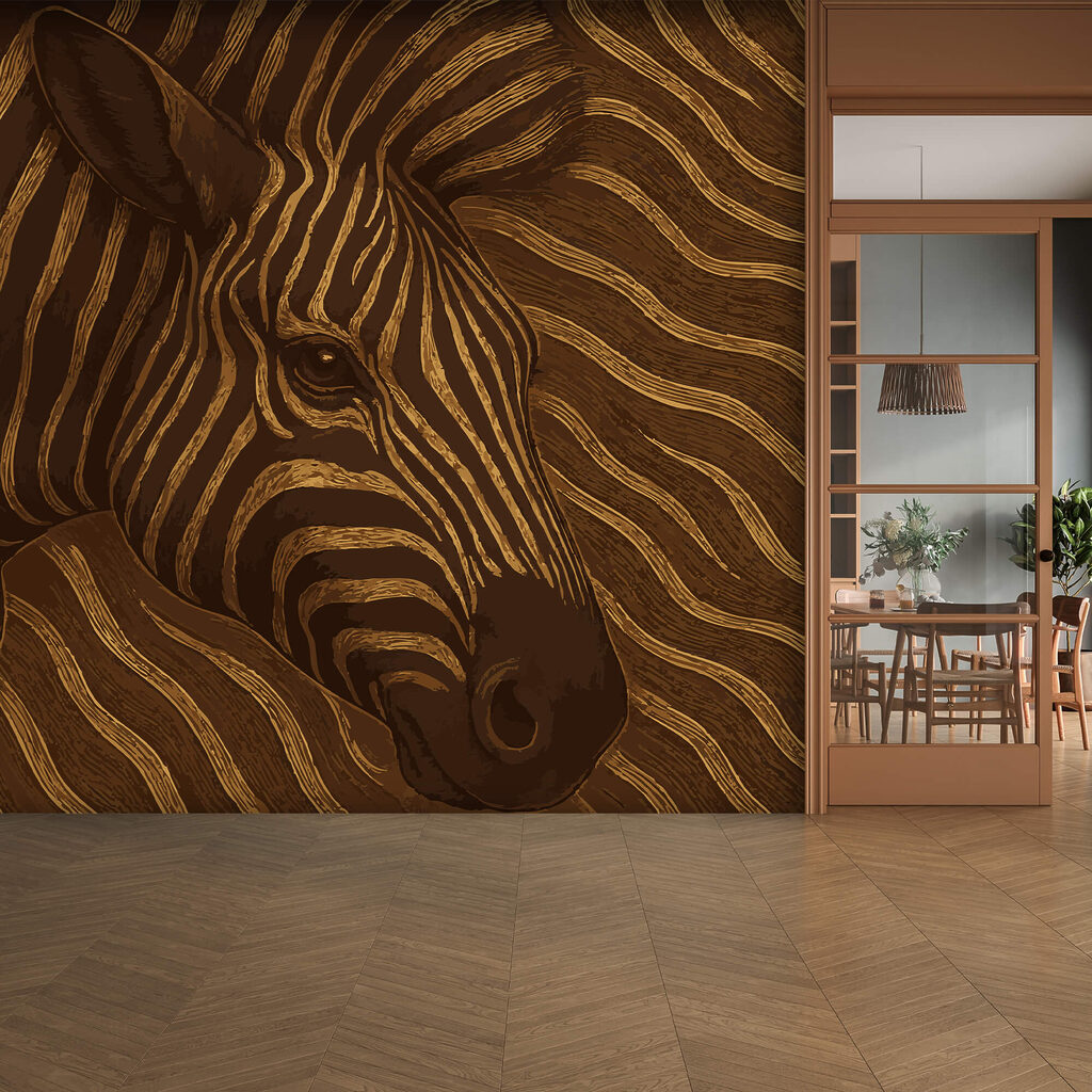 Zebra absztrakt színkavalkádban Zebra absztrakt színkavalkádban