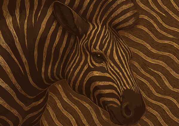 Zebra absztrakt színkavalkádban Zebra absztrakt színkavalkádban