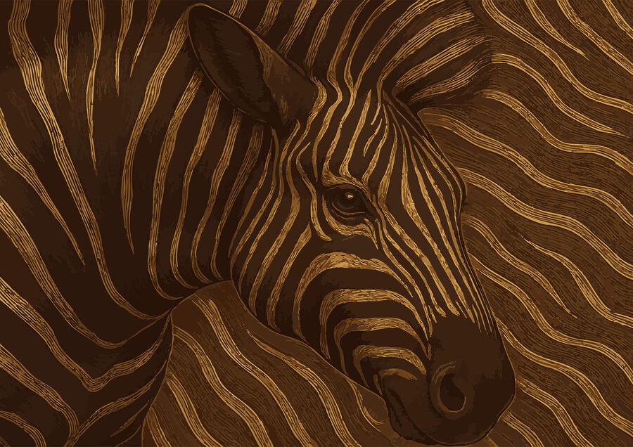 Fotótapéta Zebra absztrakt színkavalkádban - Image 3