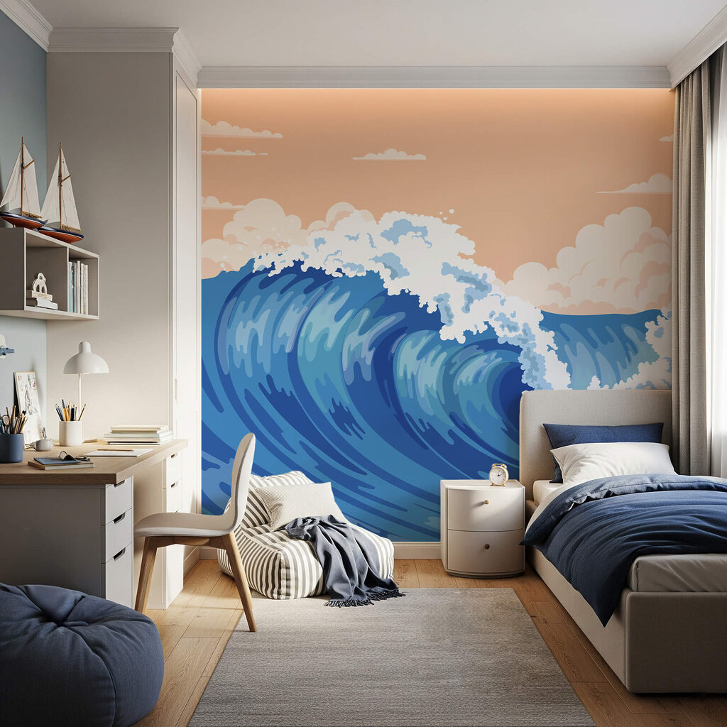 Nagy hullám habzó hullámokkal Nagy hullám habzó hullámokkal