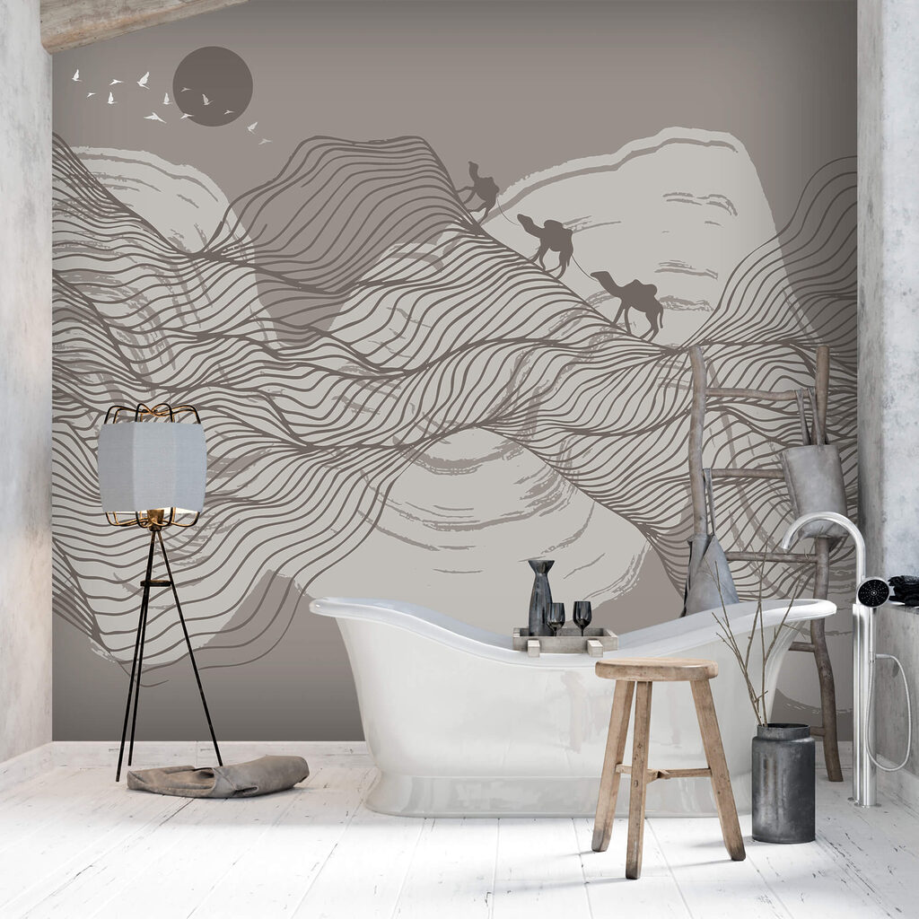 Rajz egy sivatagi tájról