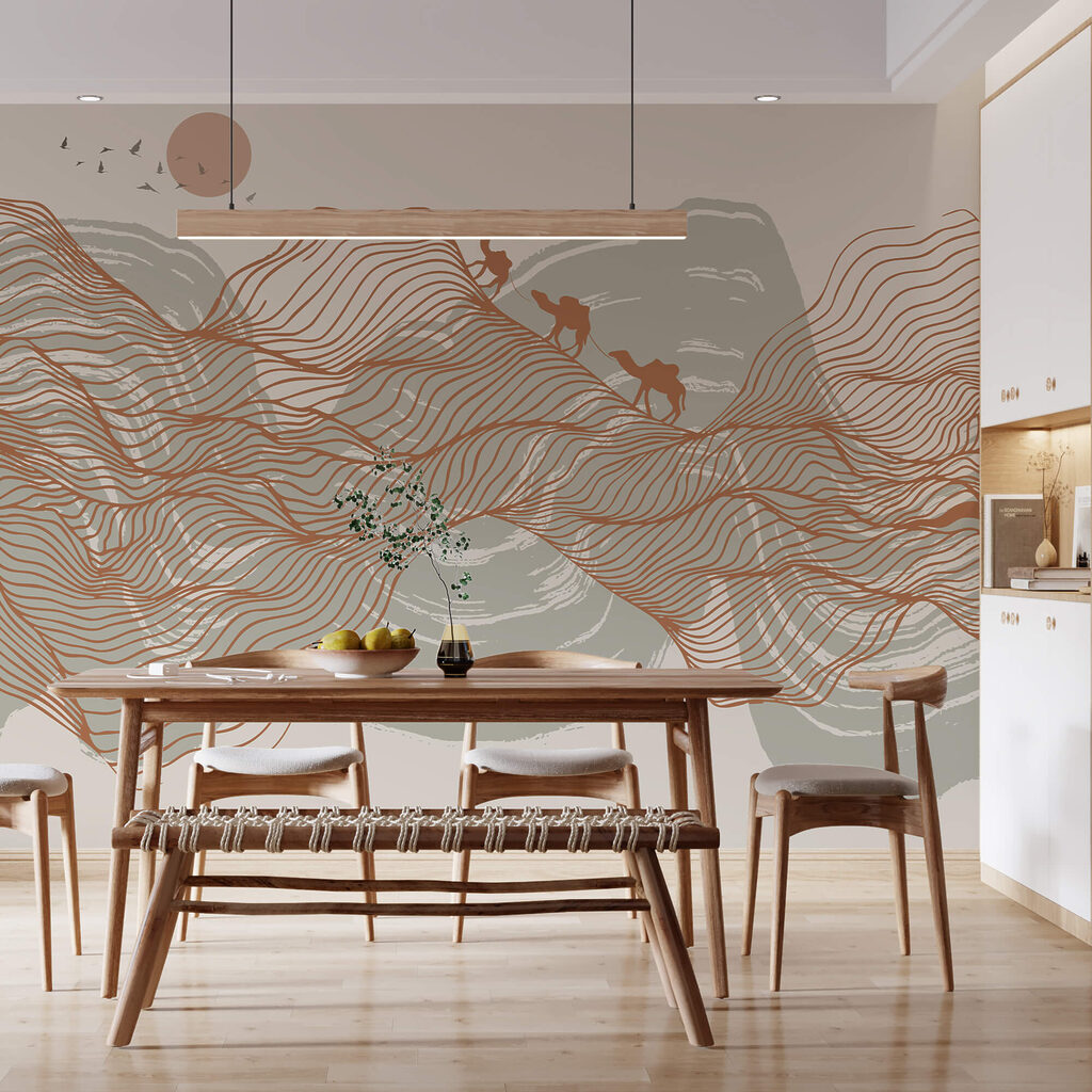 Rajz egy sivatagi tájról