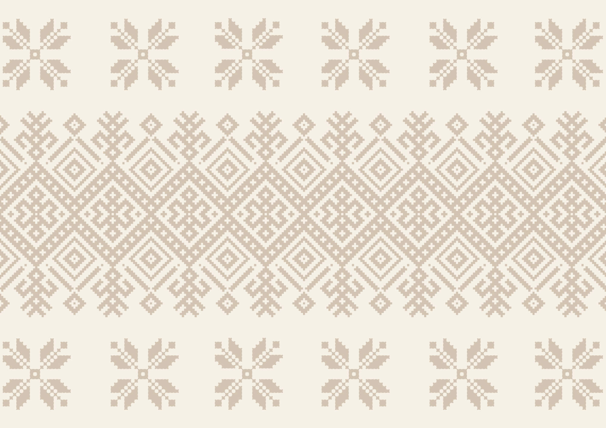 Pattern of geometric shapes and flowers Pattern of geometric shapes and flowers