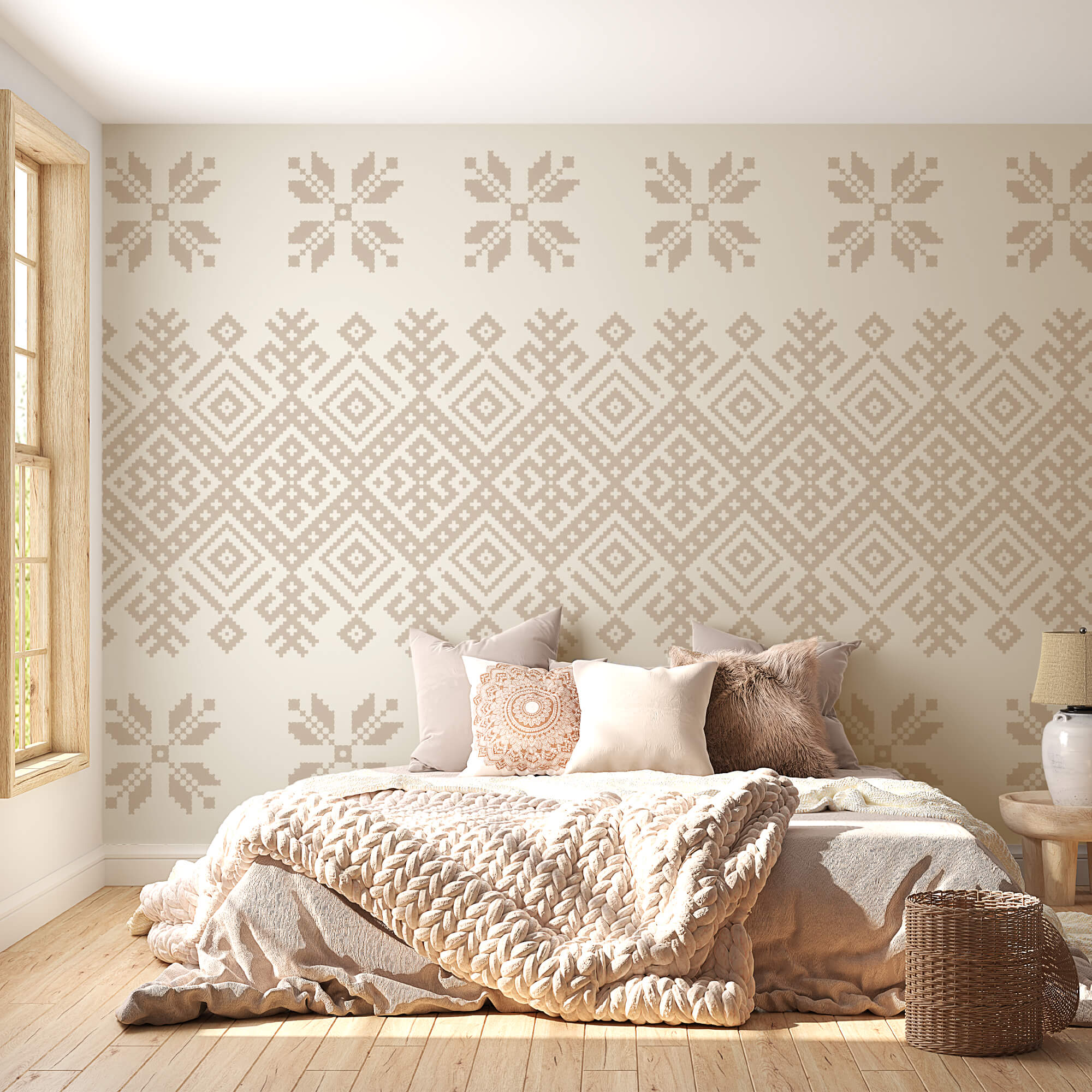 Geometriai formák és virágok mintája Geometriai formák és virágok mintája