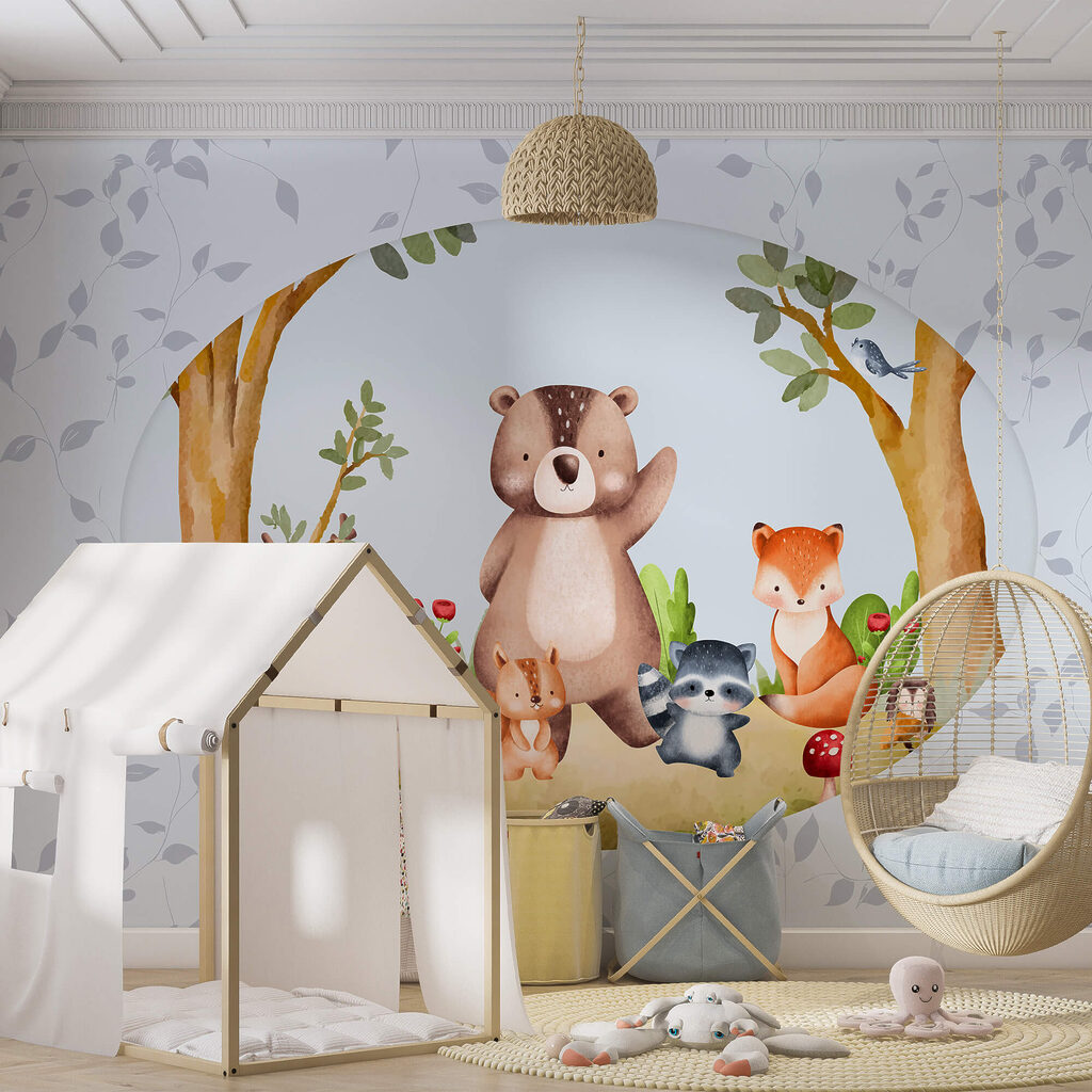 Rajzfilm állatokról az erdőben