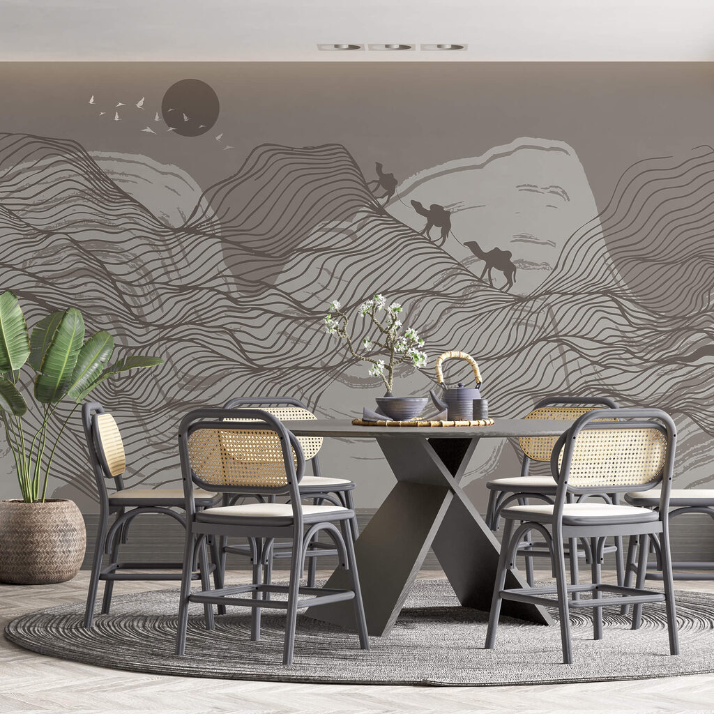 Rajz egy sivatagi tájról