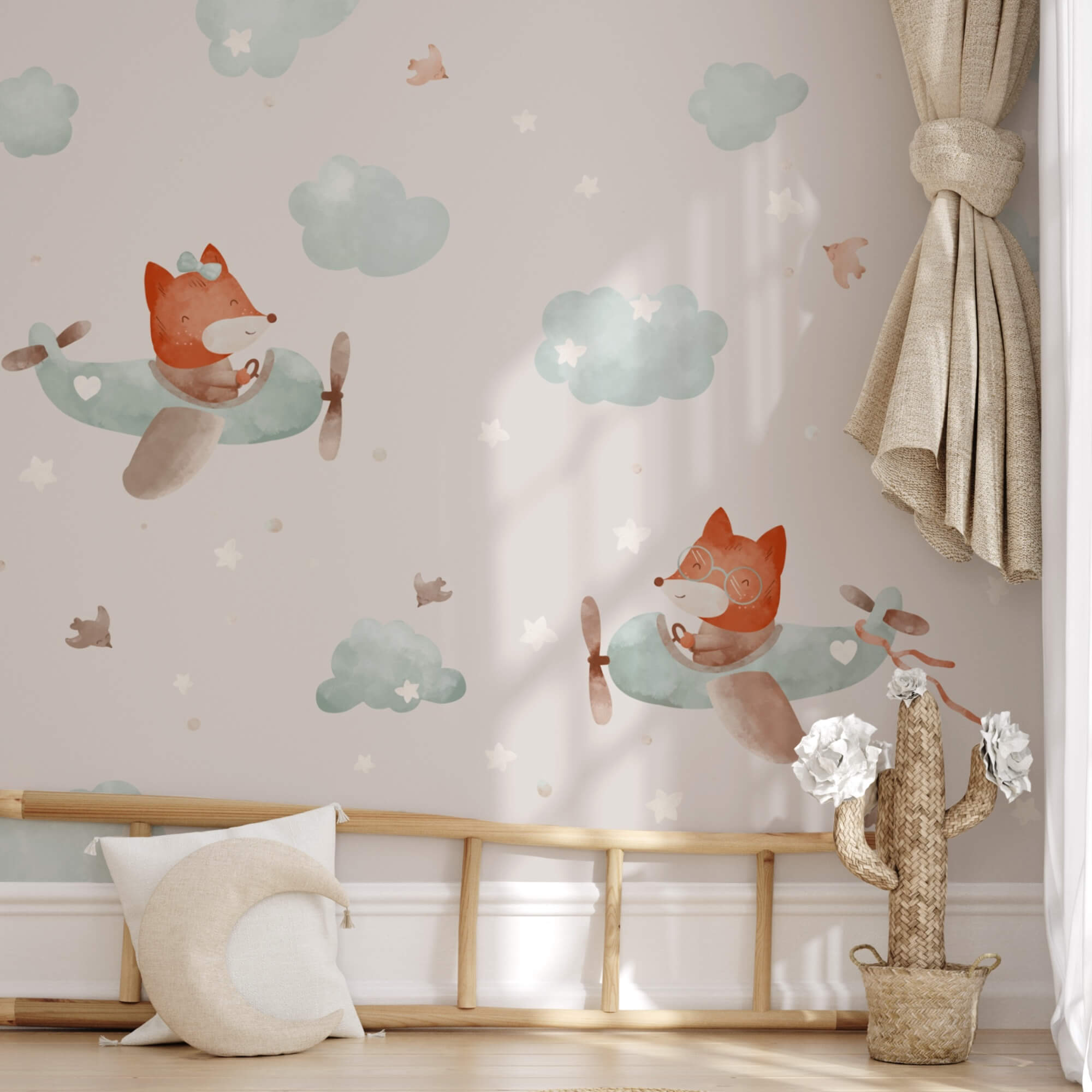 Repülőgépeken repülő rókák mintája