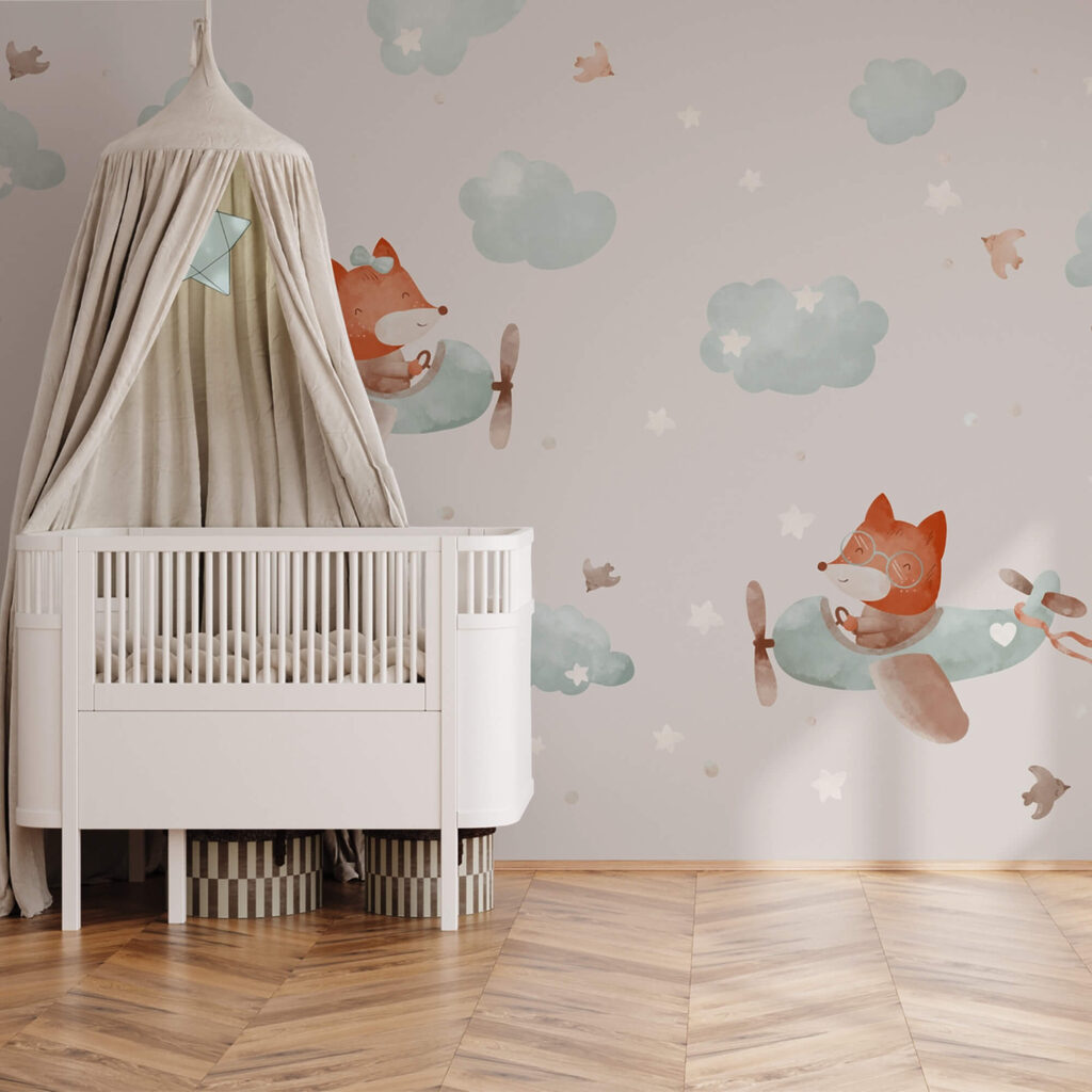 Repülőgépeken repülő rókák mintája