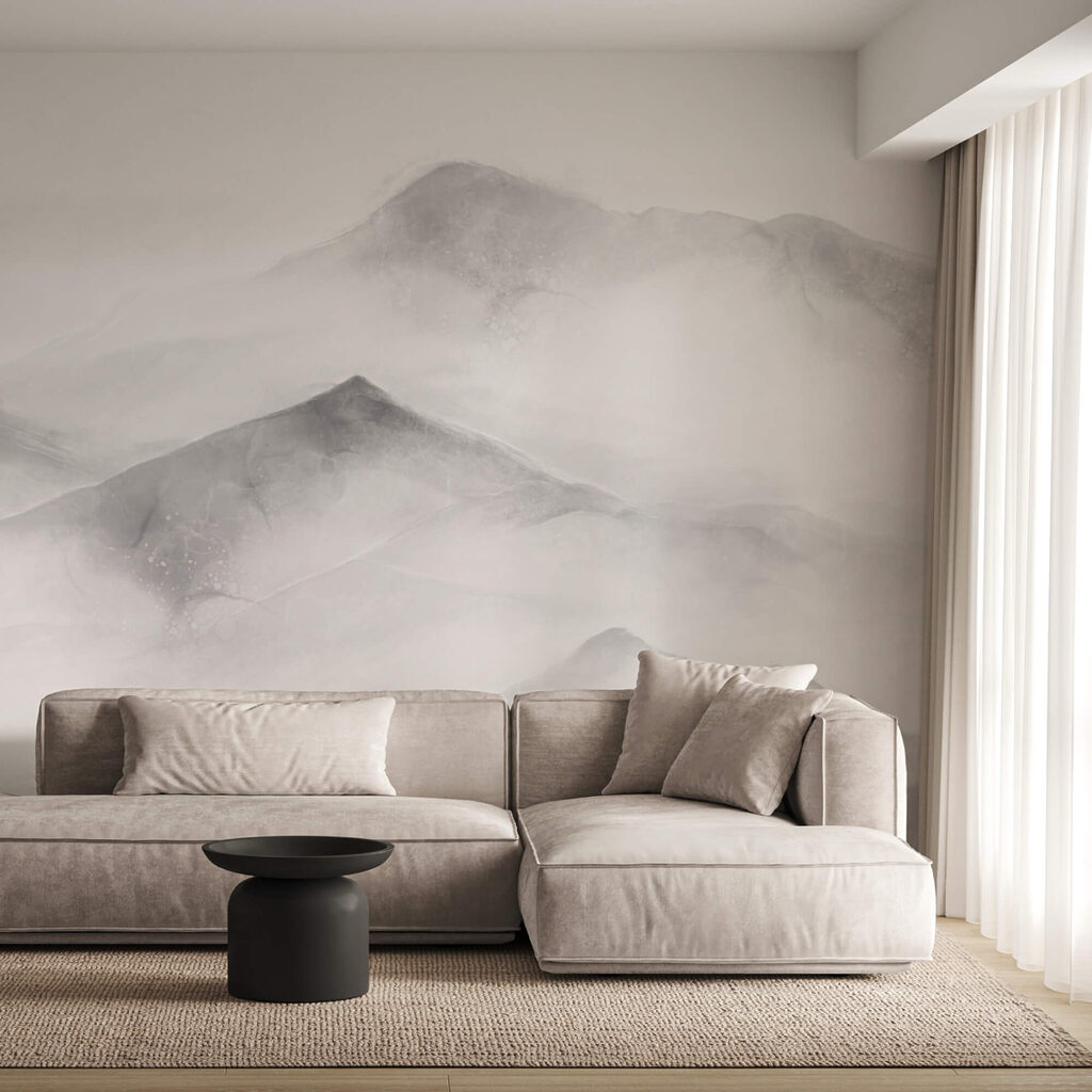 Fehér és szürke hegyvonulat