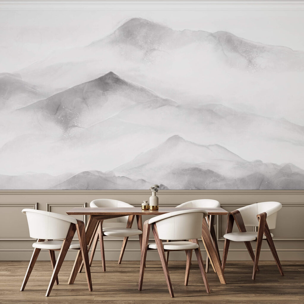 Fehér és szürke hegyvonulat