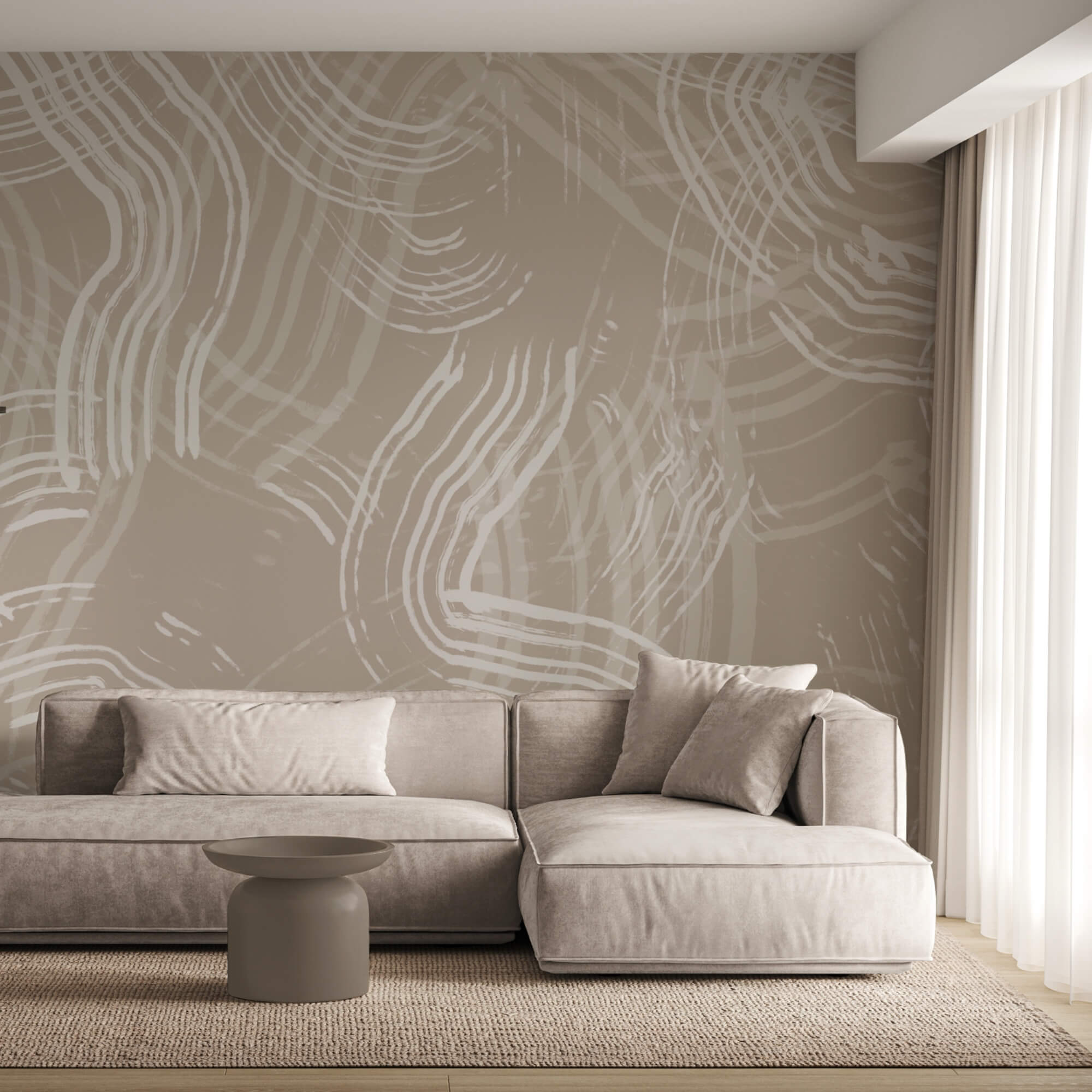 Fehér vonalak barnásbarna háttéren