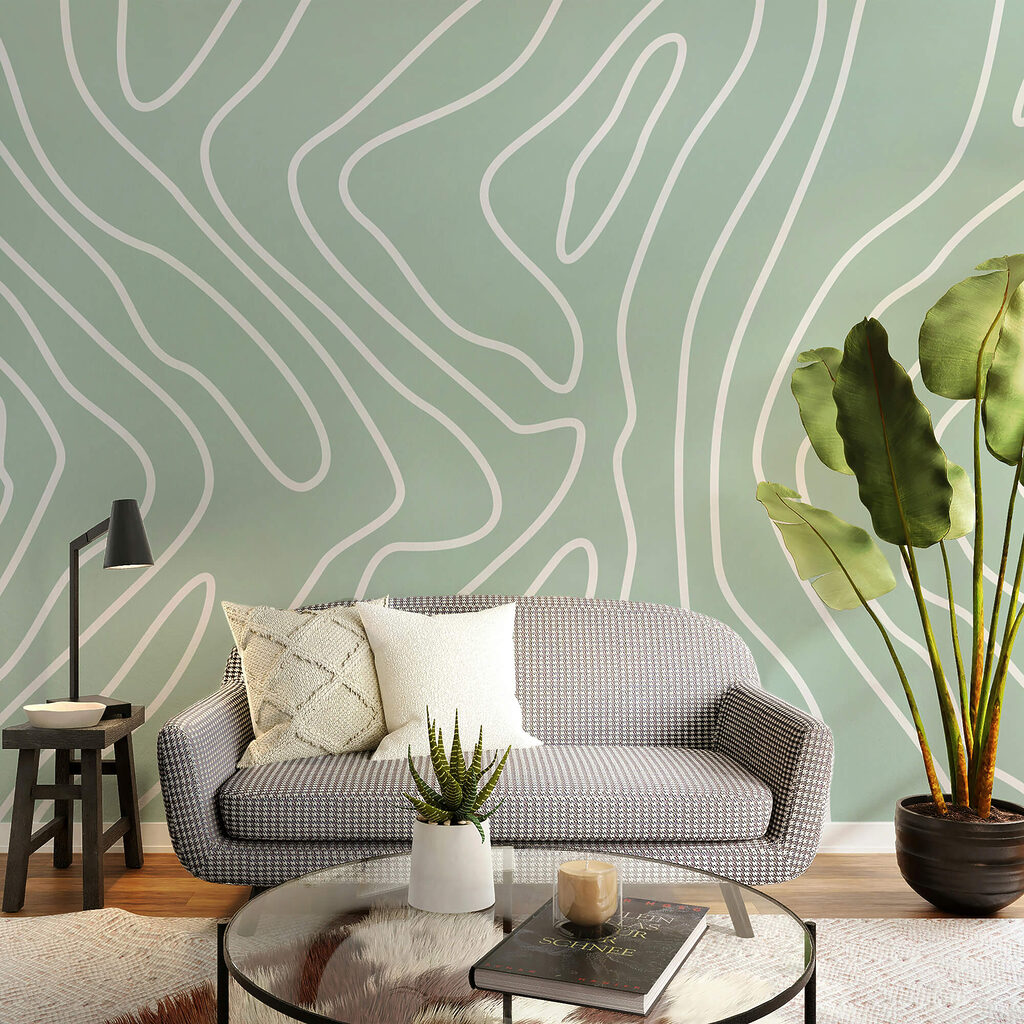 Fehér vonalak világoszöld háttéren Fehér vonalak világoszöld háttéren