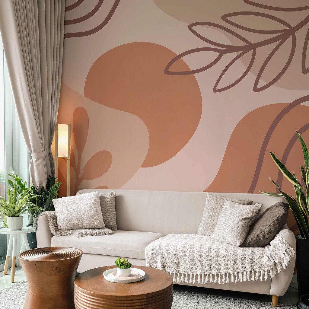 Absztrakt formák földszínekben