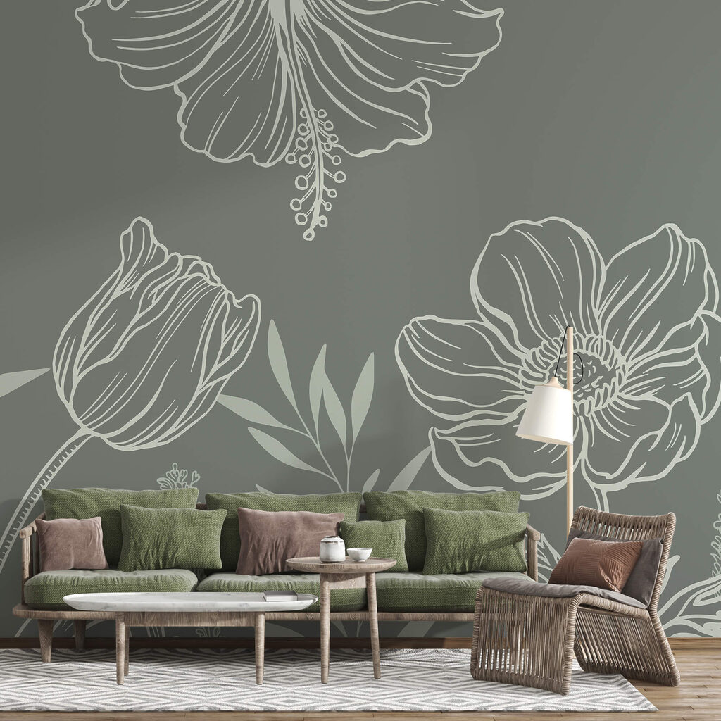 Lágy virágok egy tompa háttéren Lágy virágok egy tompa háttéren