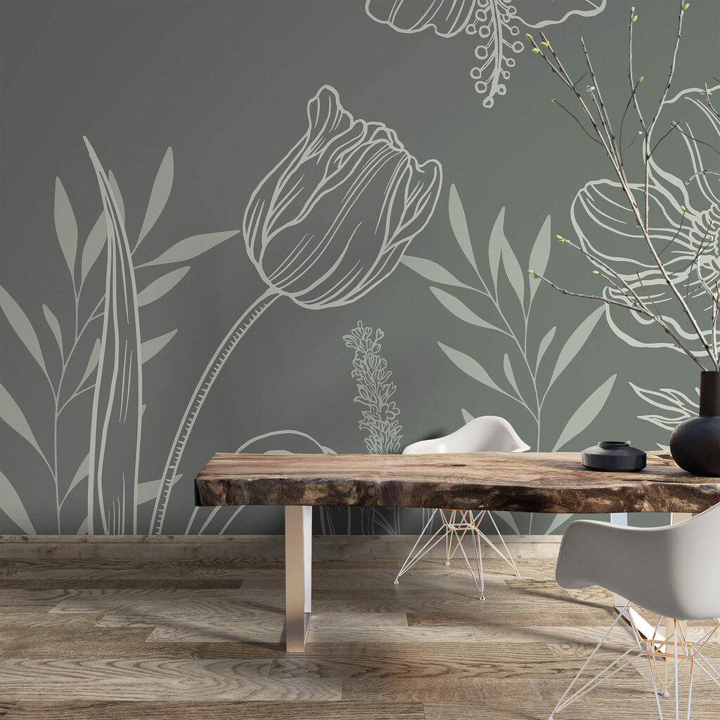 Lágy virágok egy tompa háttéren Lágy virágok egy tompa háttéren