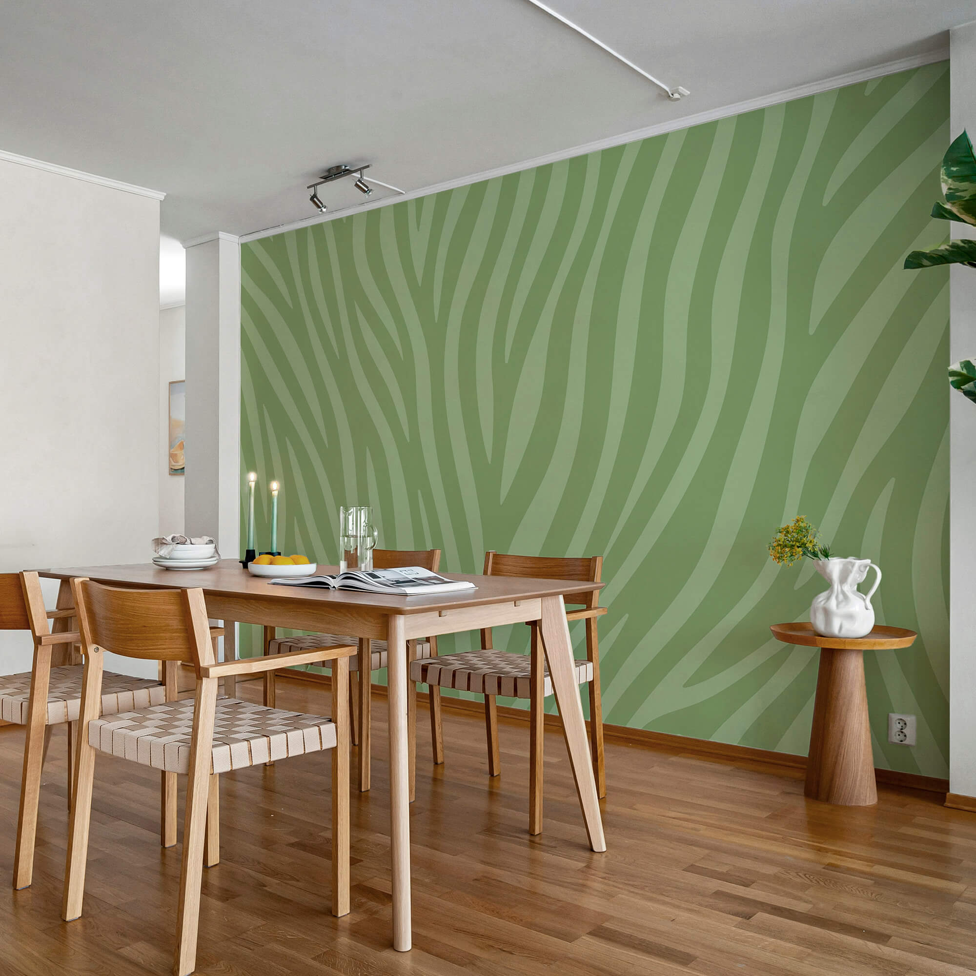 Zöld és fehér zebramintás Zöld és fehér zebramintás