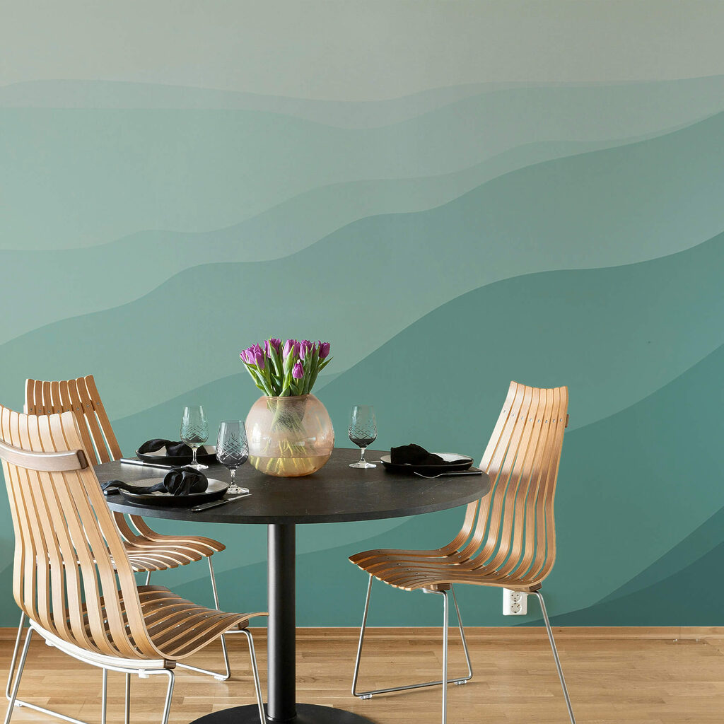 Zöld dombok kék éggel