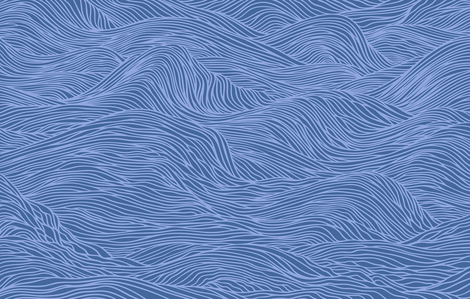 Blue and white wavy pattern