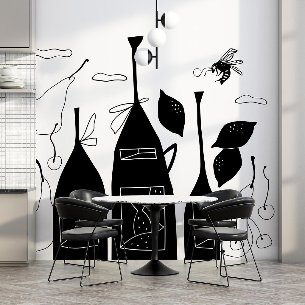 Fekete-fehér rajz palackokról Fekete-fehér rajz palackokról