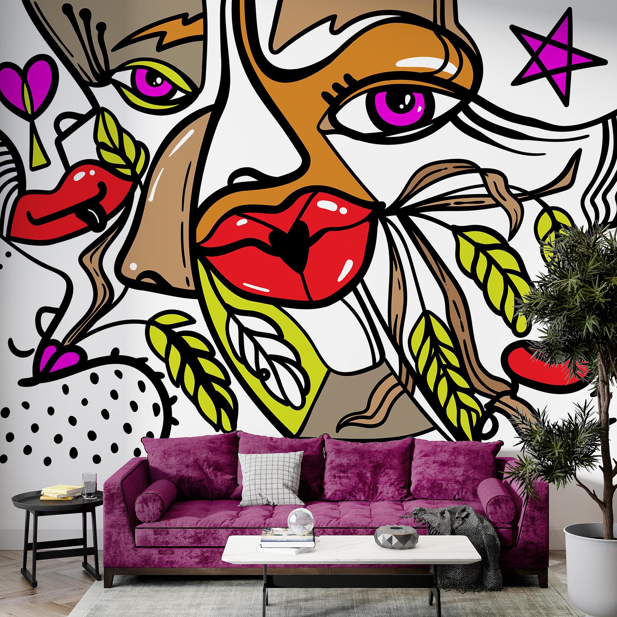 – Élénk arc merész mintákkal – Élénk arc merész mintákkal