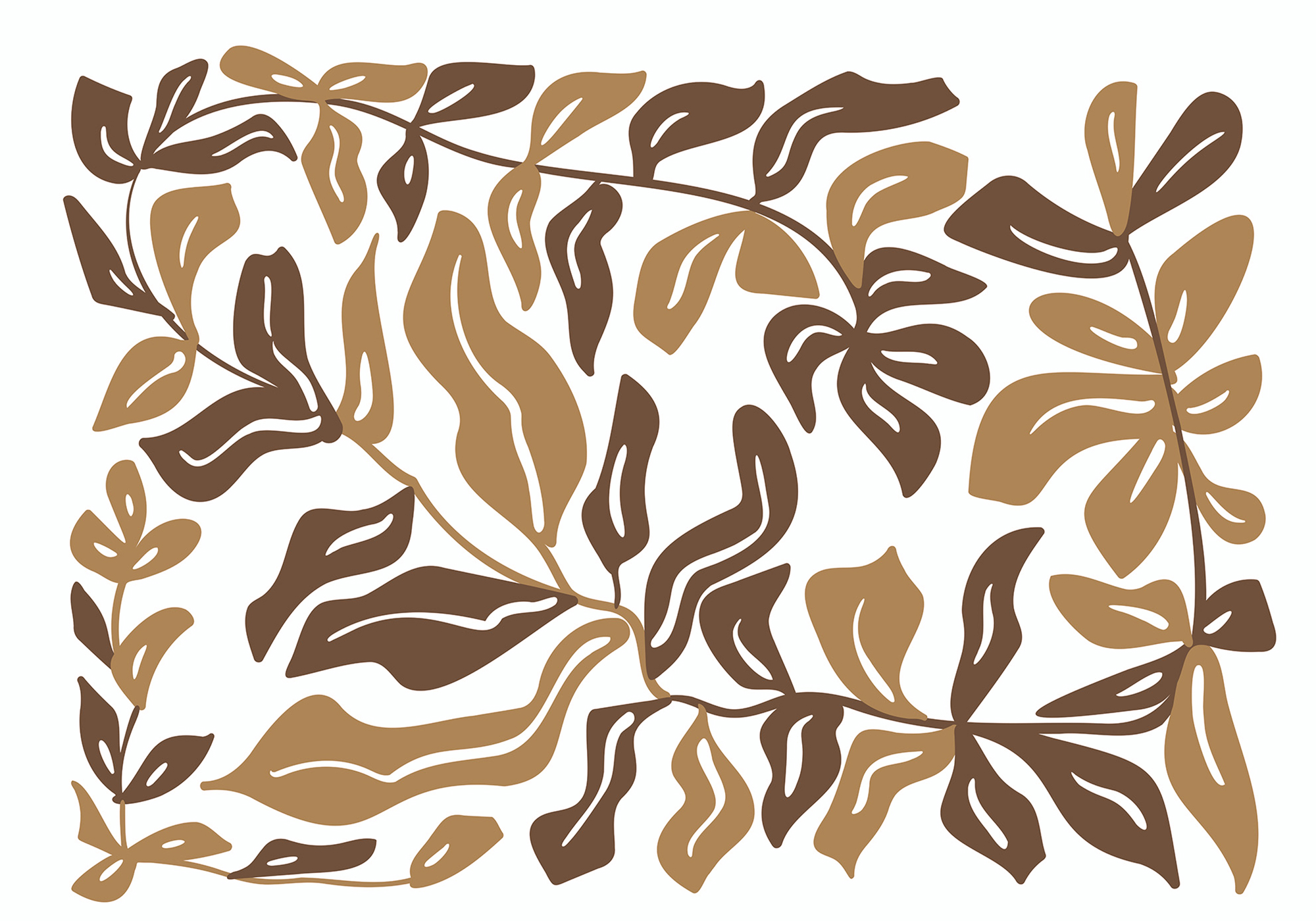 Brown and tan leaves