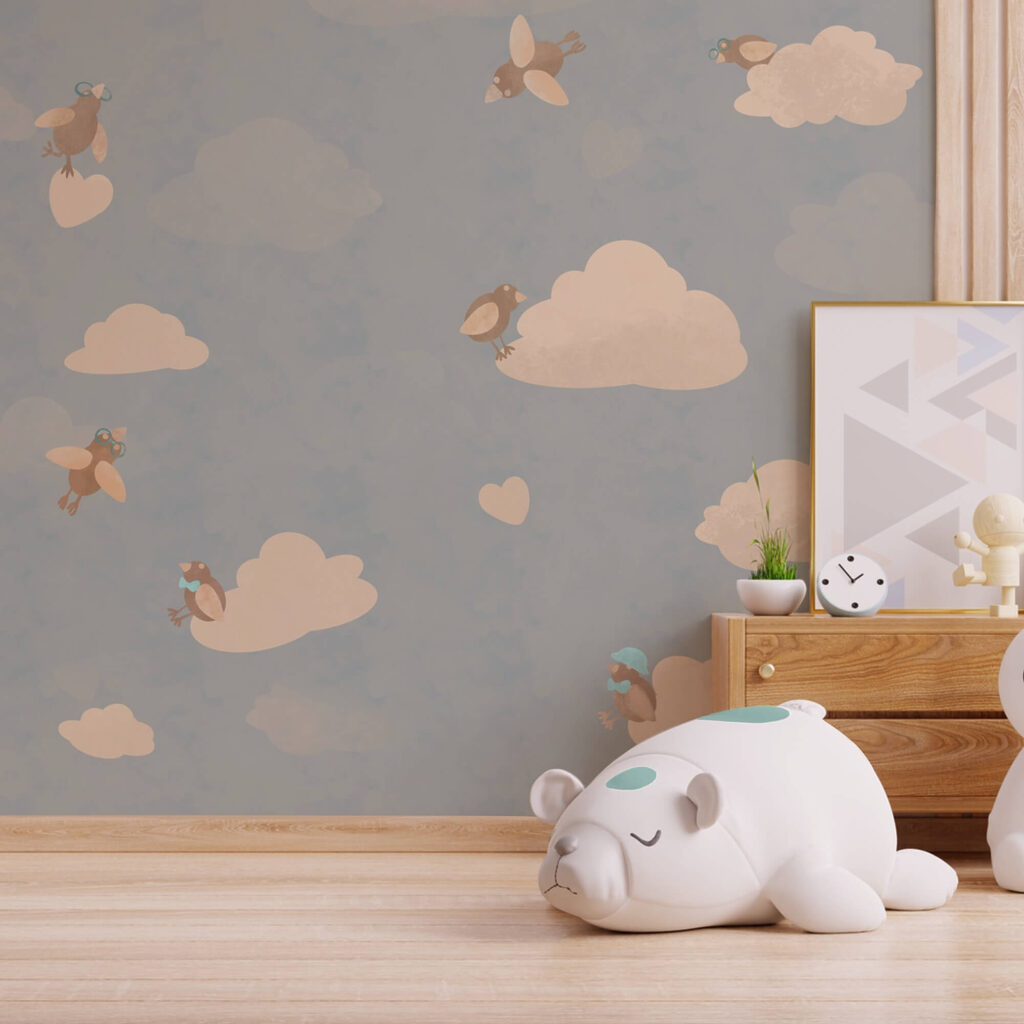 Az égen repülő madarak mintája