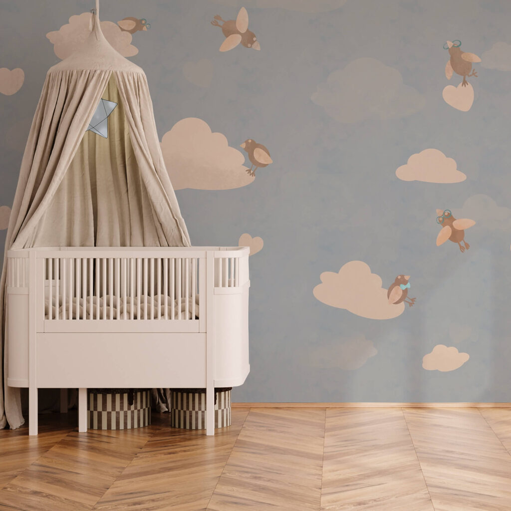 Az égen repülő madarak mintája