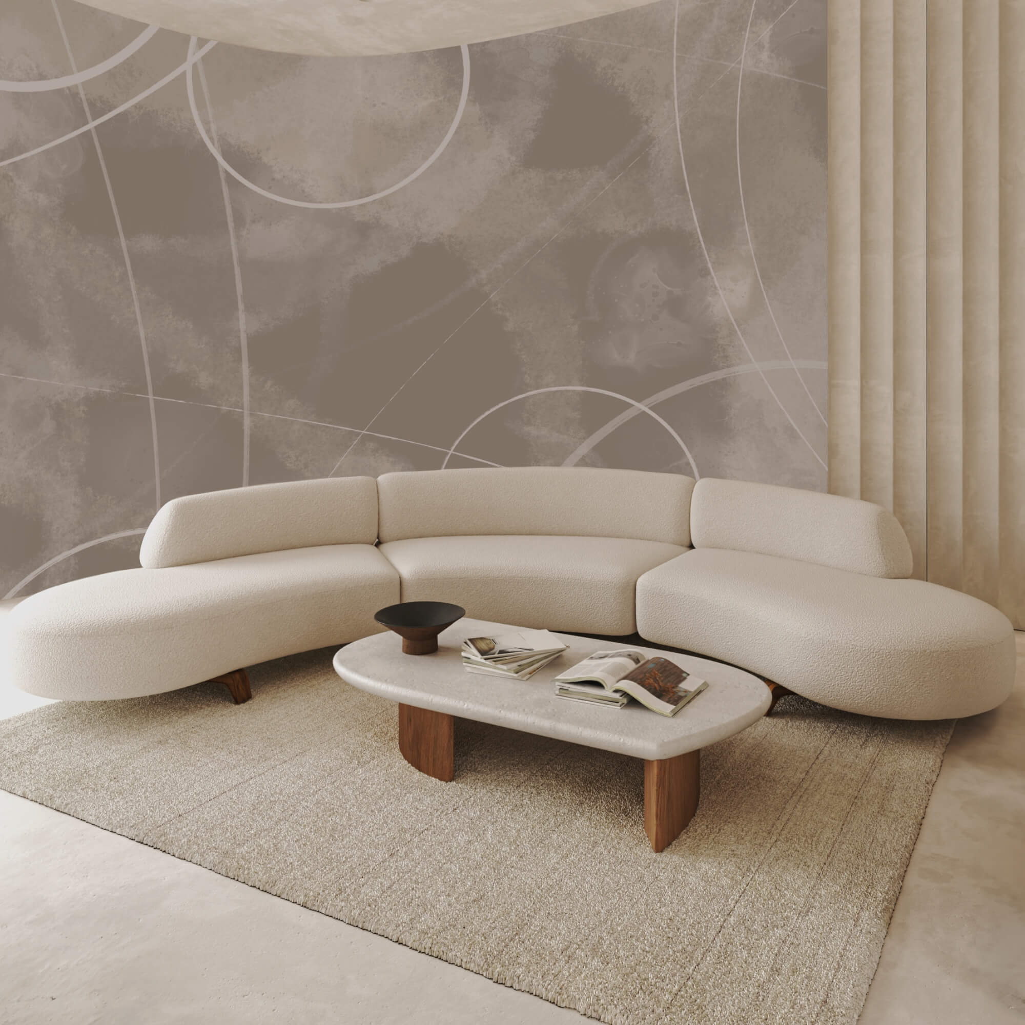 Barna háttér fehér vonalakkal és körökkel Barna háttér fehér vonalakkal és körökkel