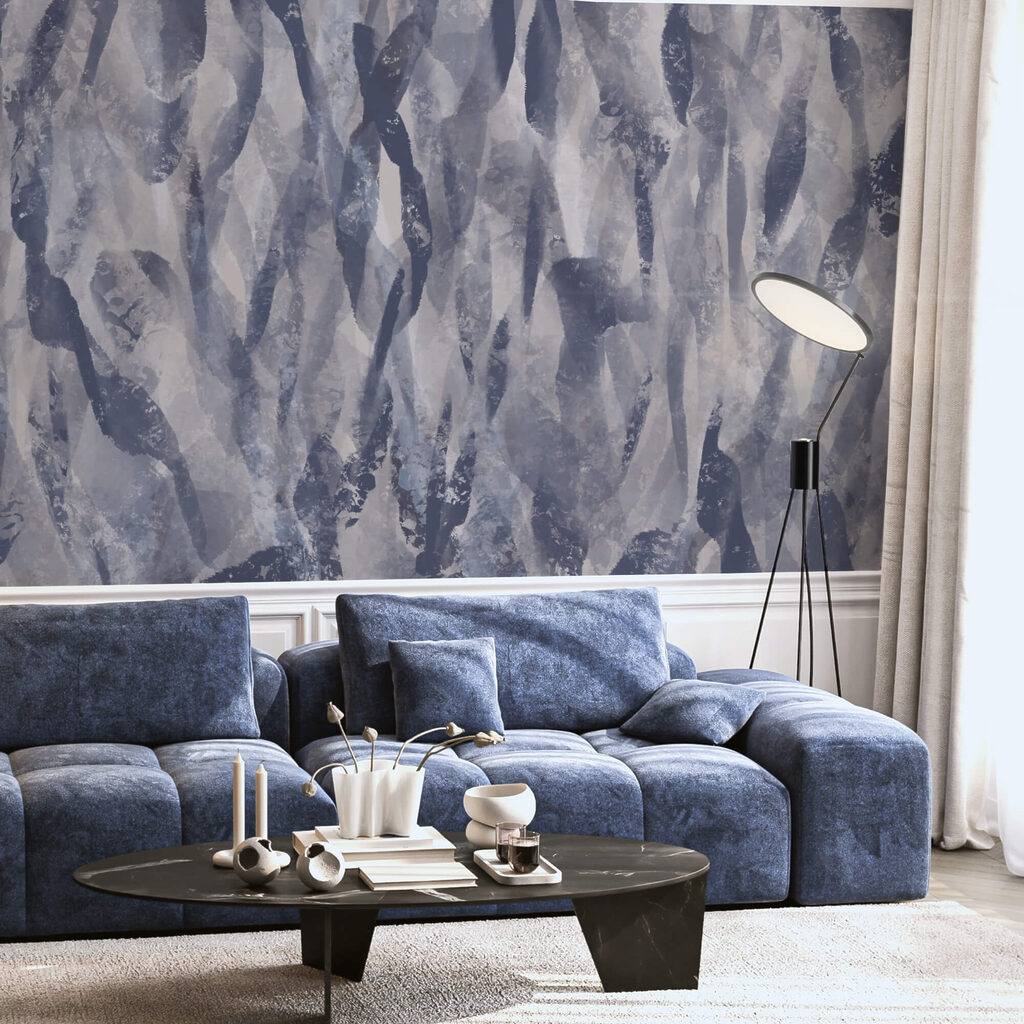 Folyó minták hűvös tónusokban