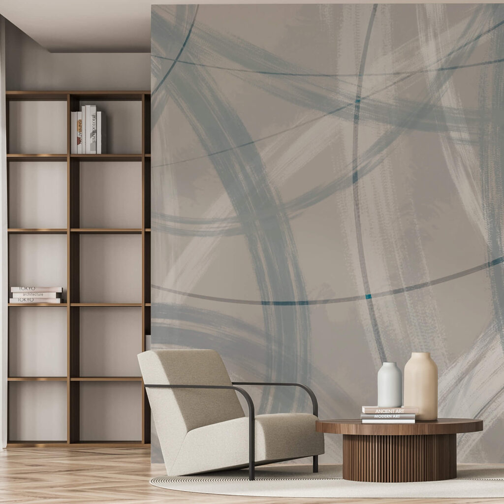 Szürke és fehér háttér körökkel és vonalakkal