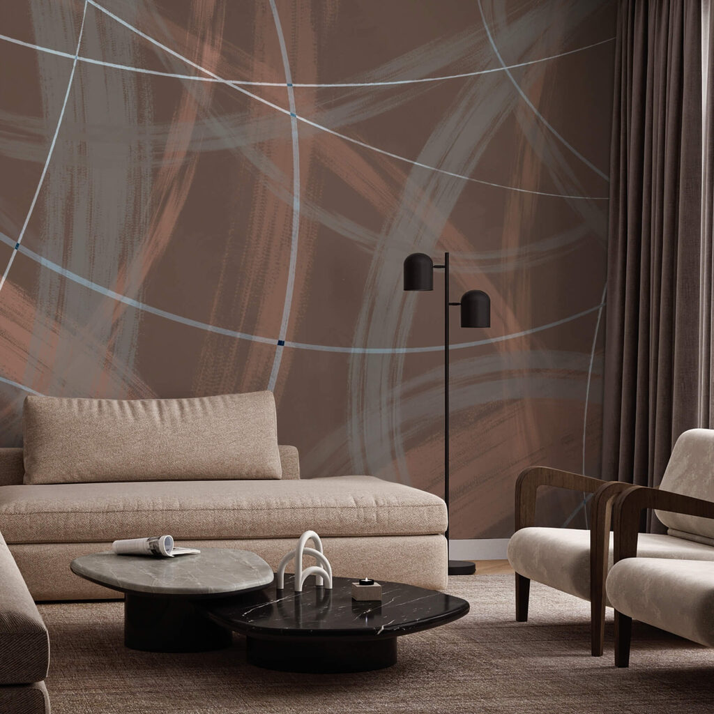 Barna és fehér háttér vonalakkal és körökkel Barna és fehér háttér vonalakkal és körökkel