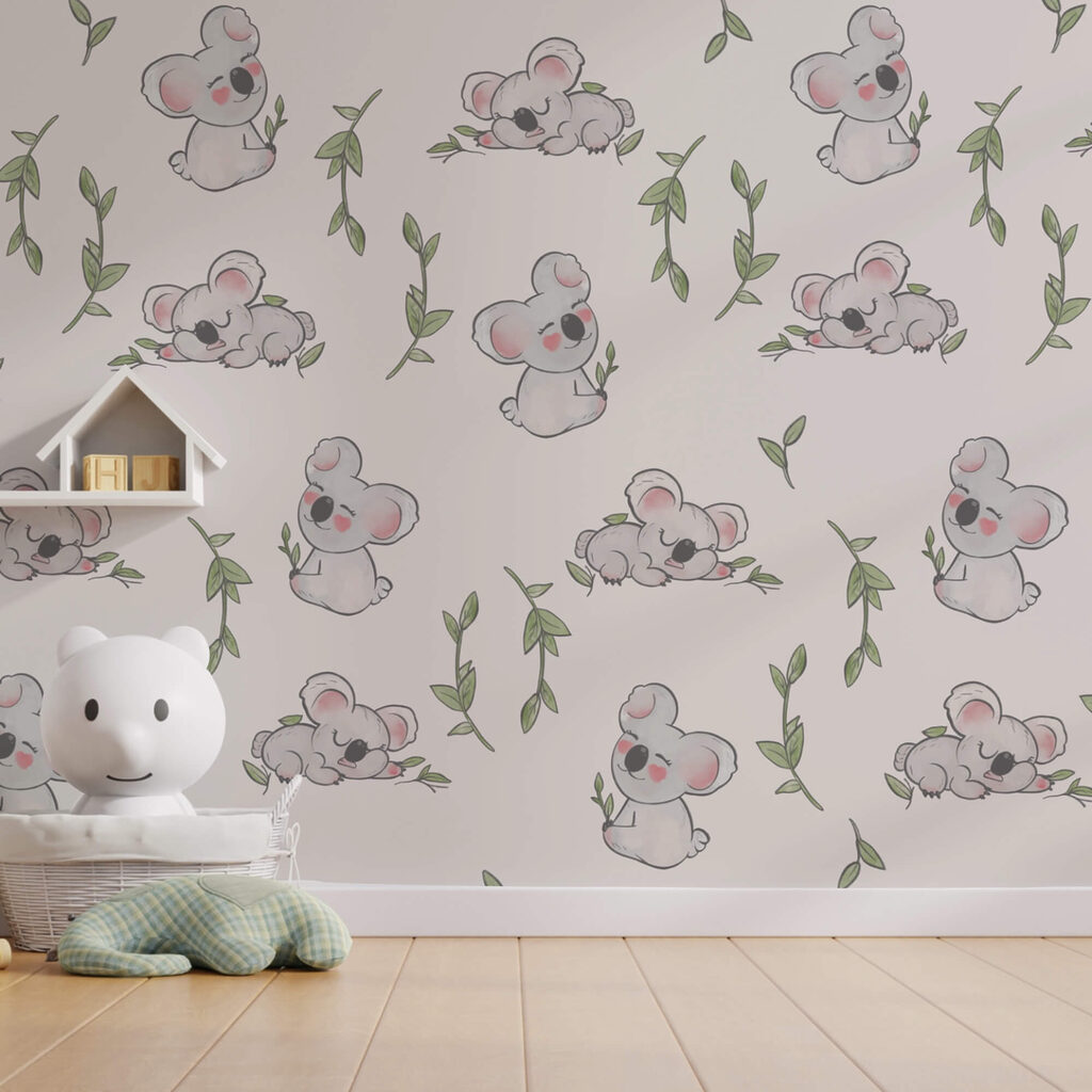 Mintázat koalák és levelek Mintázat koalák és levelek