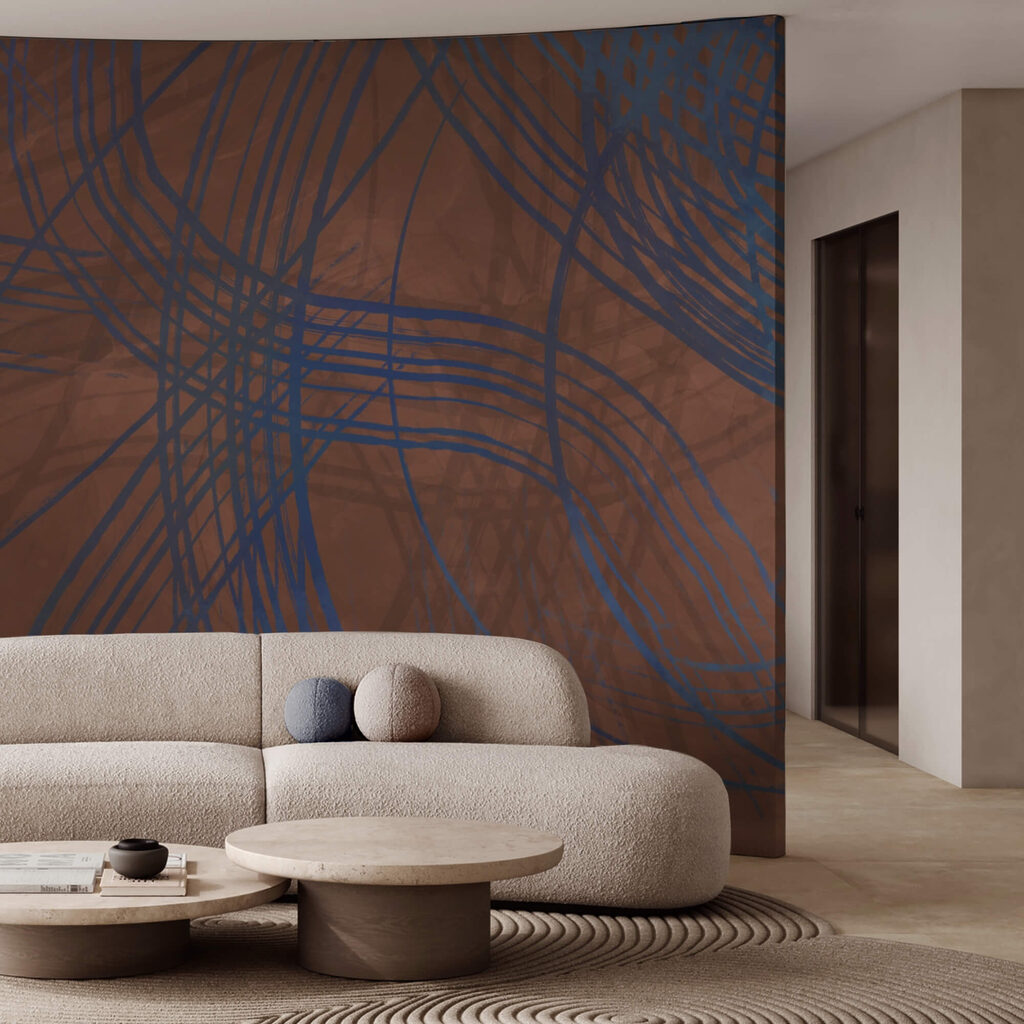 Barna és kék háttér vonalakkal Barna és kék háttér vonalakkal