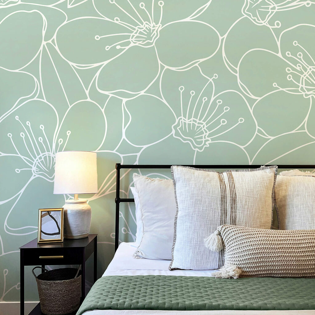 Virágok és levelek mintája