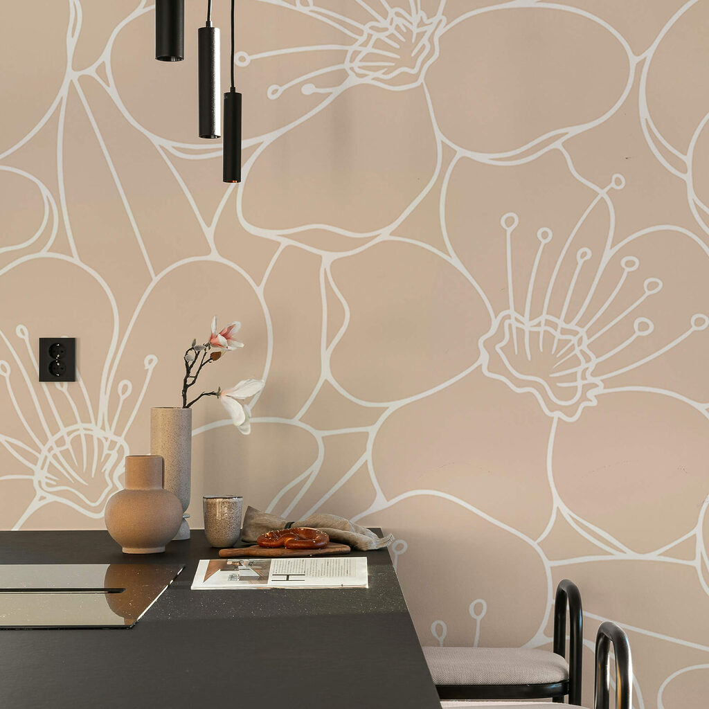 Virágok és levelek mintája