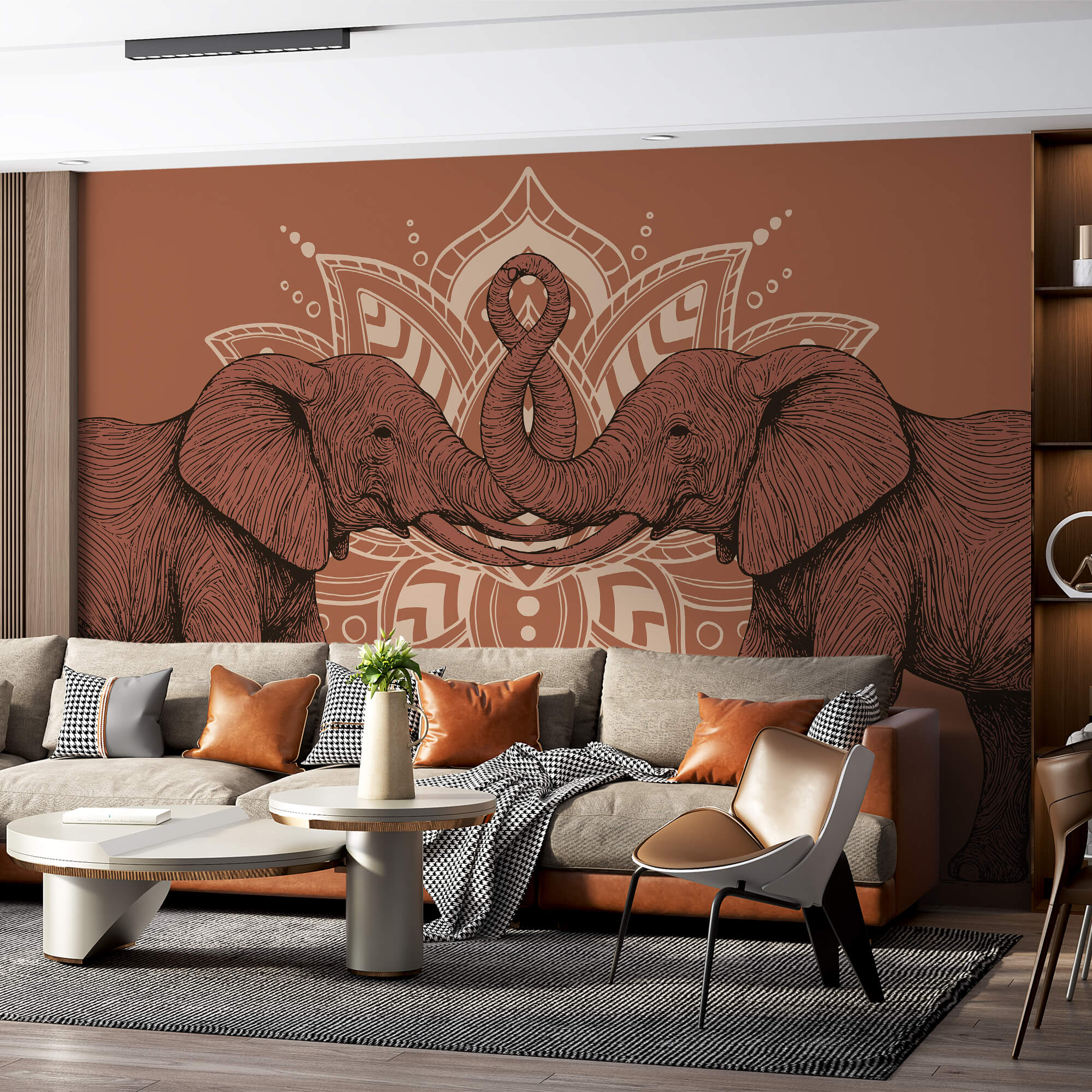 Két elefánt ormányukkal összeérő ormányukkal Két elefánt ormányukkal összeérő ormányukkal