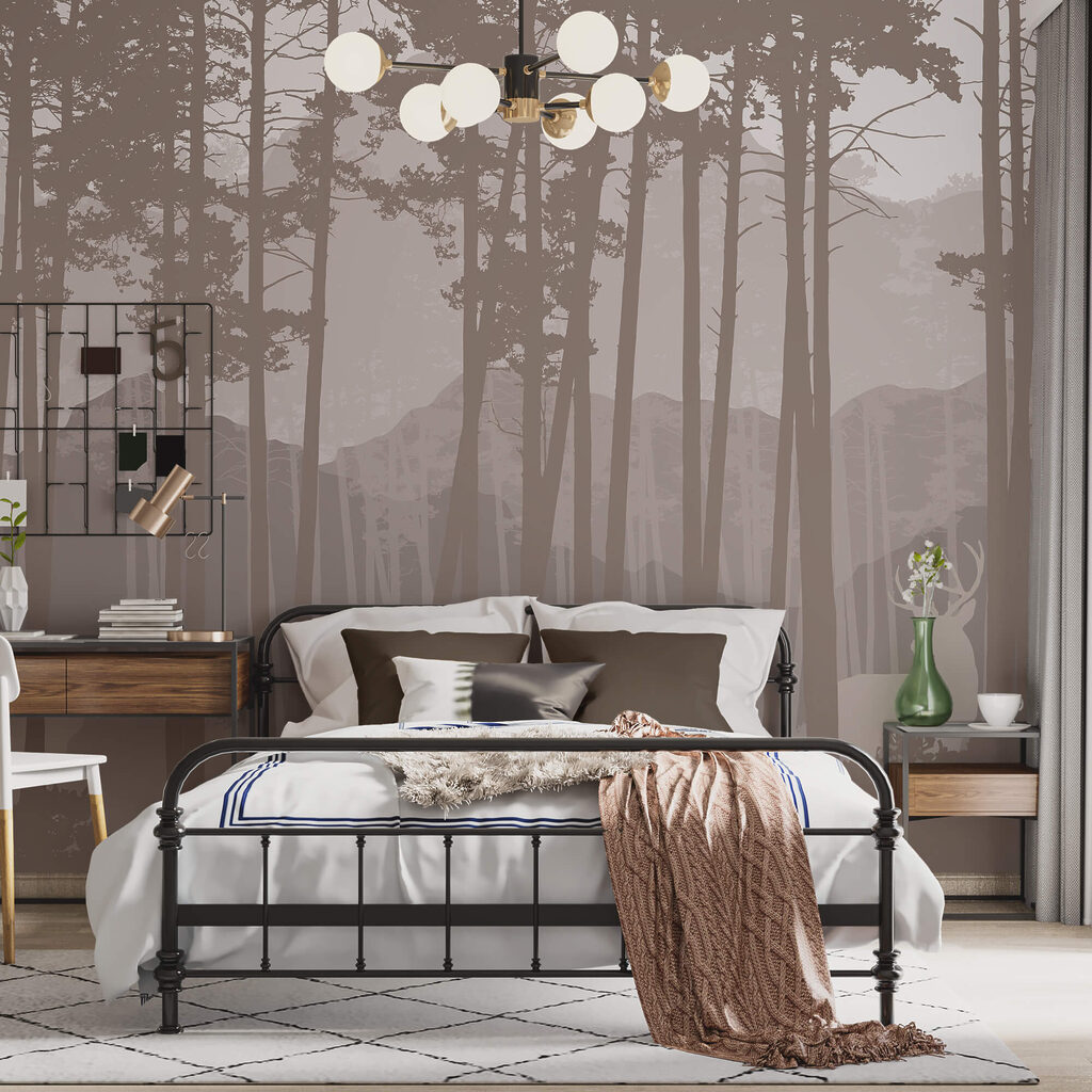 Szarvasok csoportja az erdőben