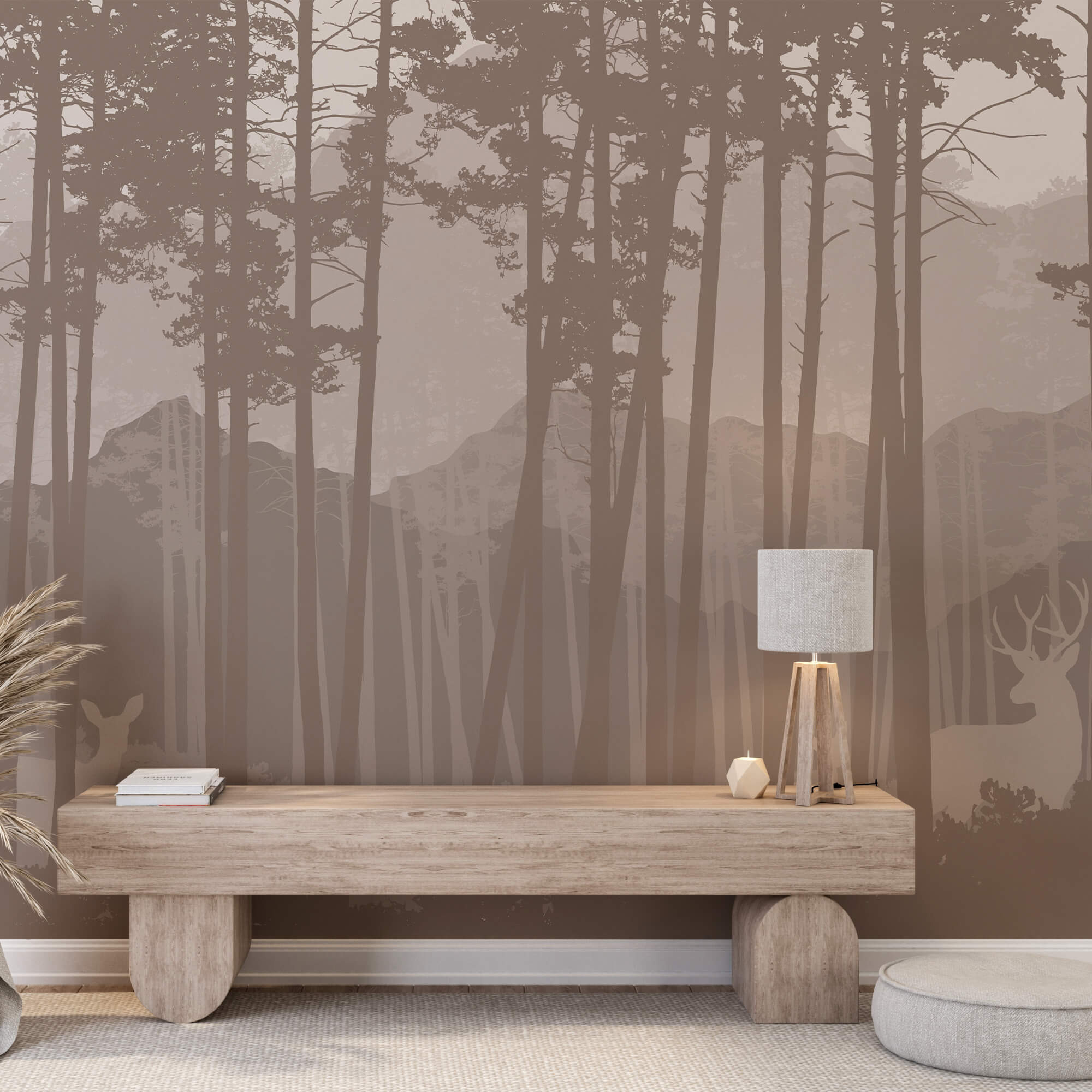 Szarvasok csoportja az erdőben