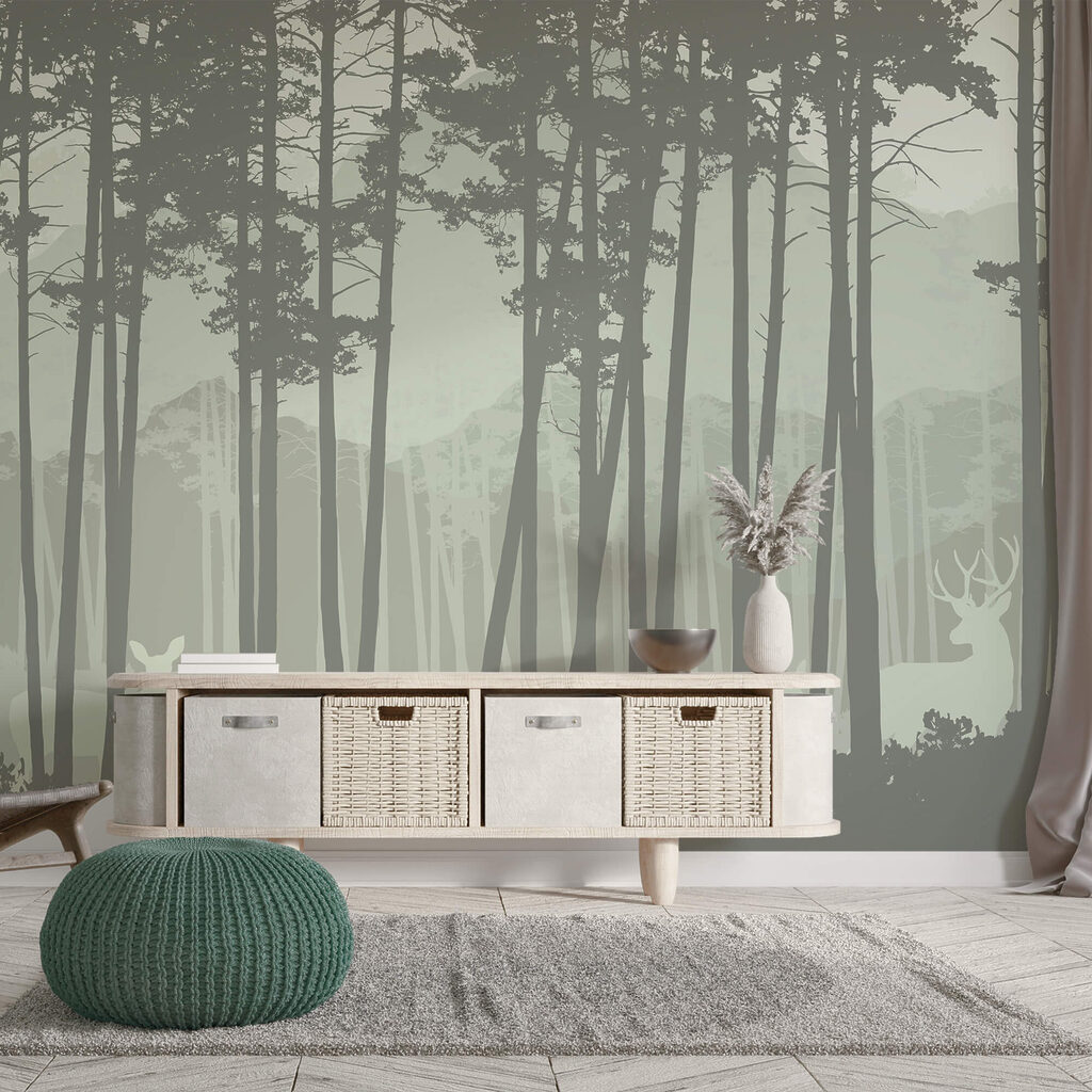 Fák csoportja egy erdőben