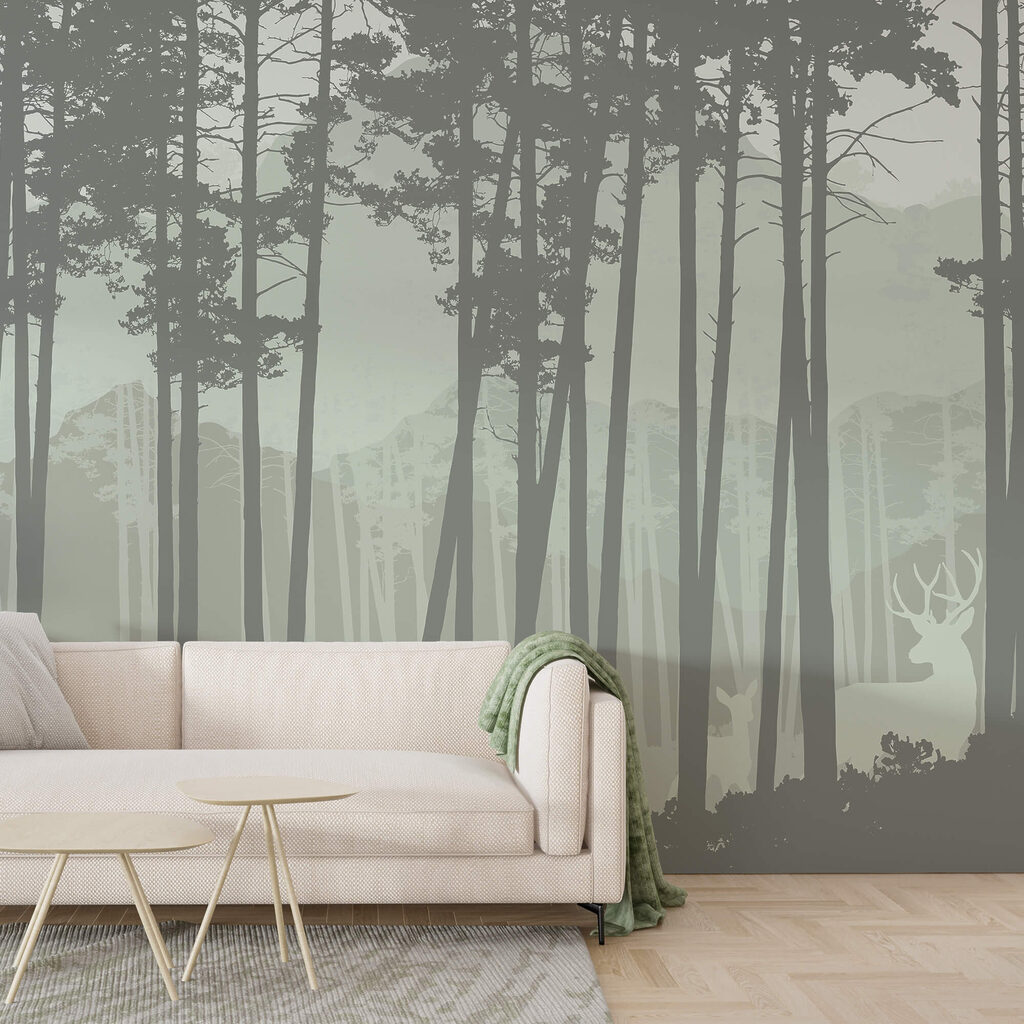 Fák csoportja egy erdőben