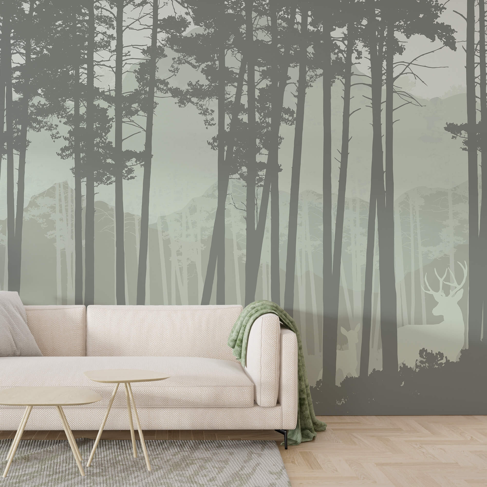 Fák csoportja egy erdőben