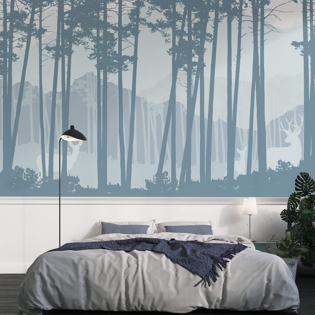 Fák csoportja egy erdőben