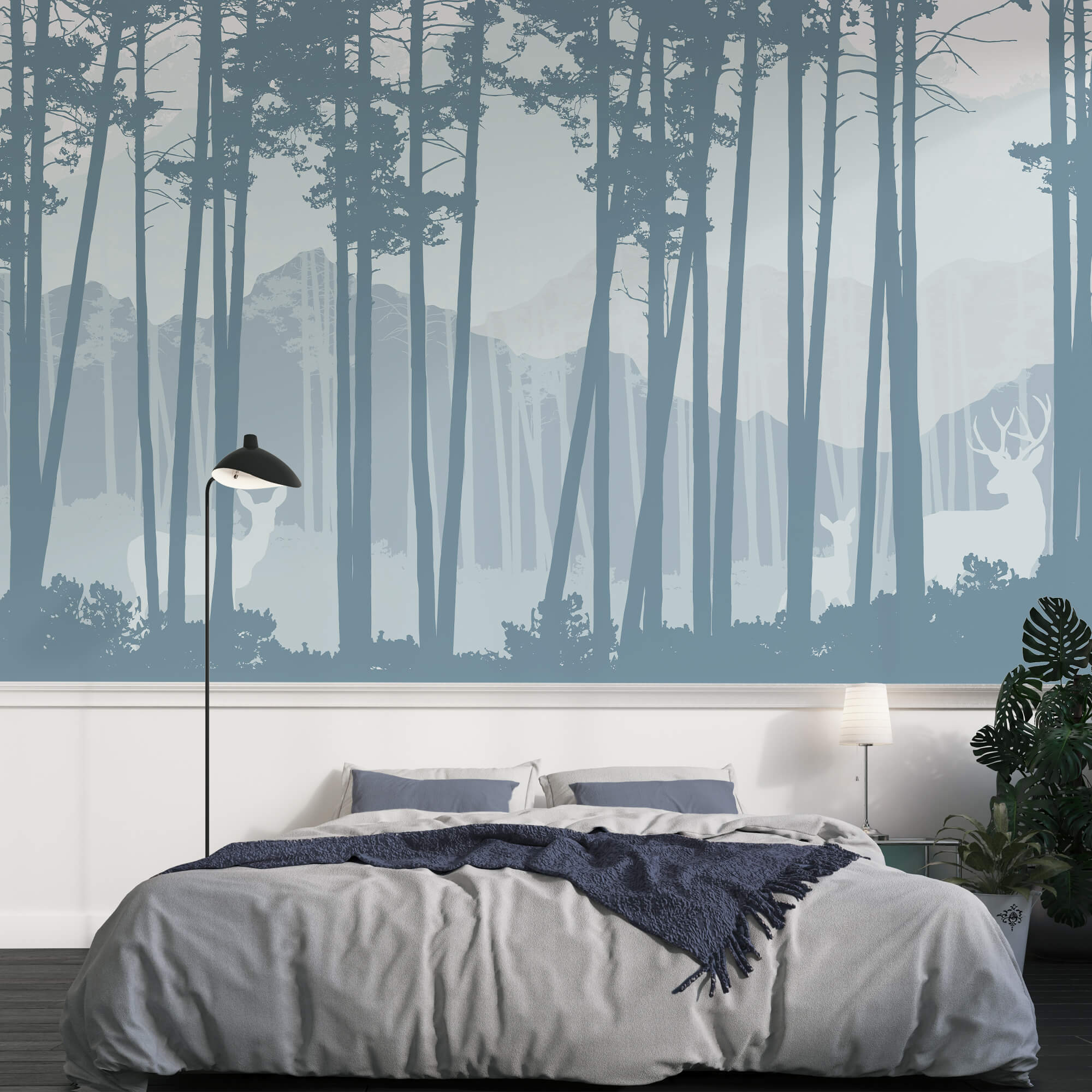 Fák csoportja egy erdőben