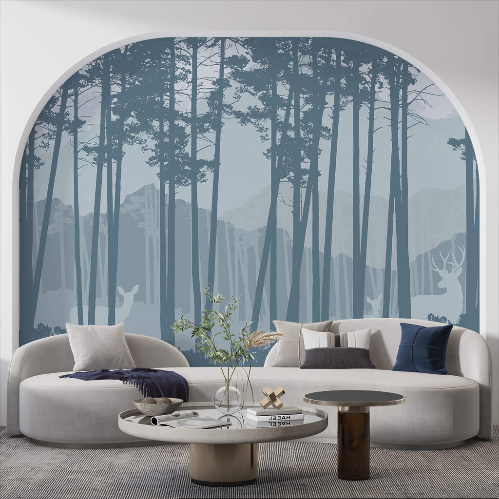 Fák csoportja egy erdőben